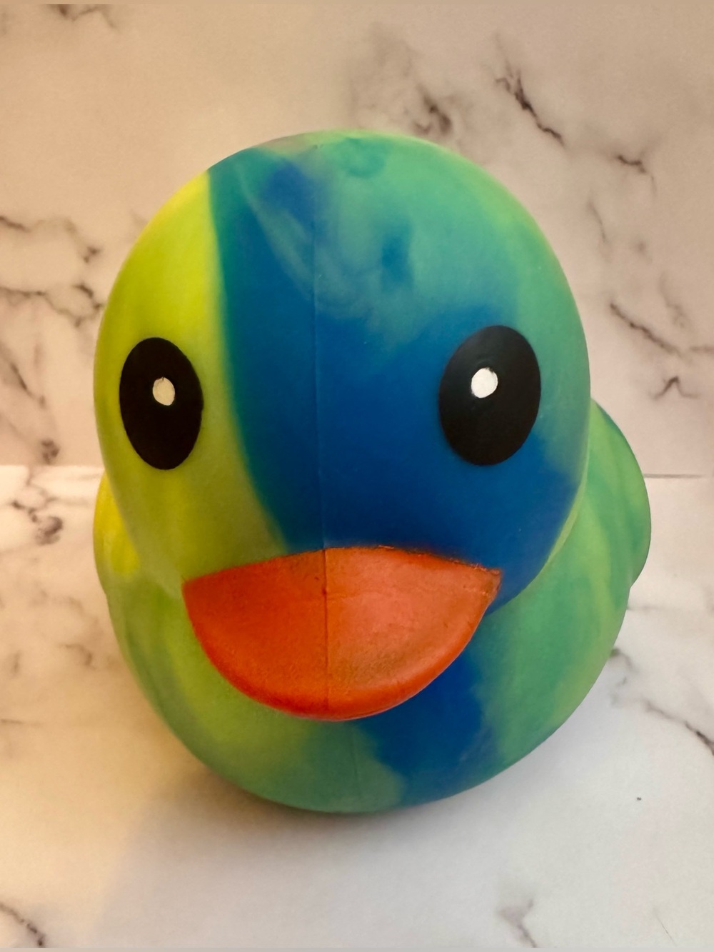 🐥Colorful Tie-Dye Squishy Duck with Orange Beak Brand New🐥